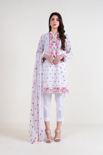 Bareeze BNl1614 White Summer Embroidered Lawn 2022 Online Shopping